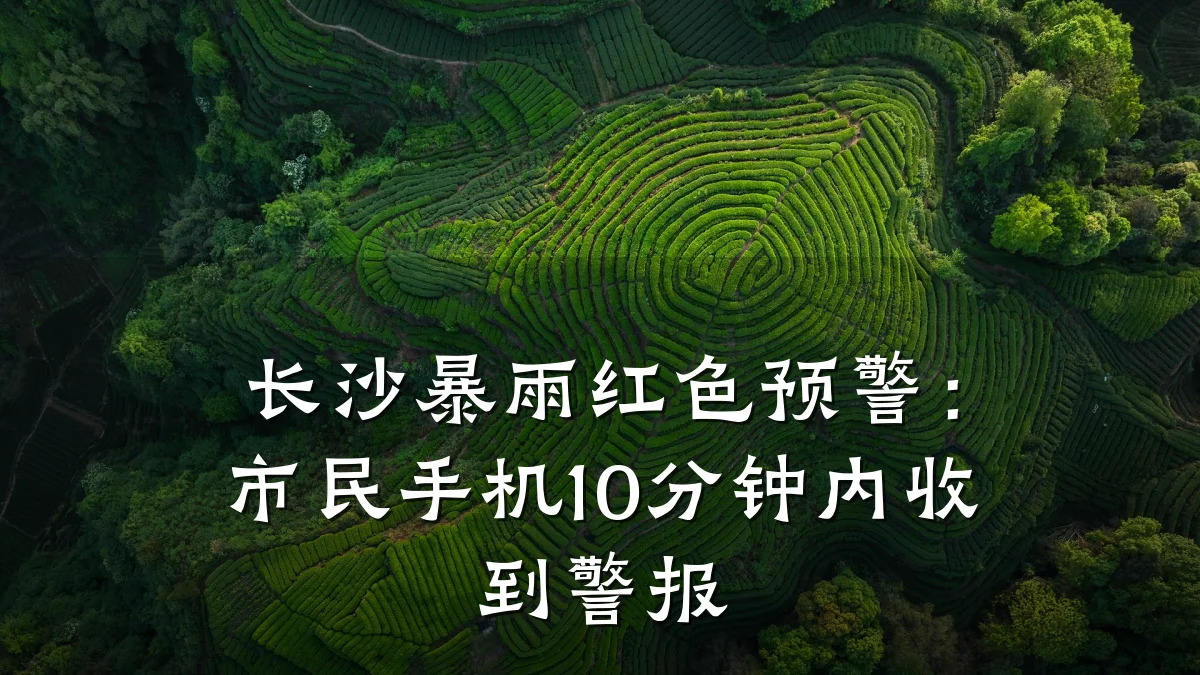 长沙暴雨红色预警：市民手机10分钟内收到警报