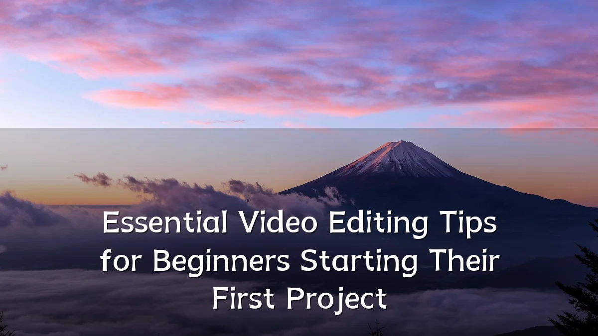 Essential Video Editing Tips for Beginners Starting Their First Project