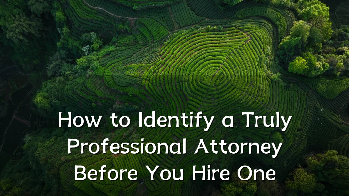 How to Identify a Truly Professional Attorney Before You Hire One