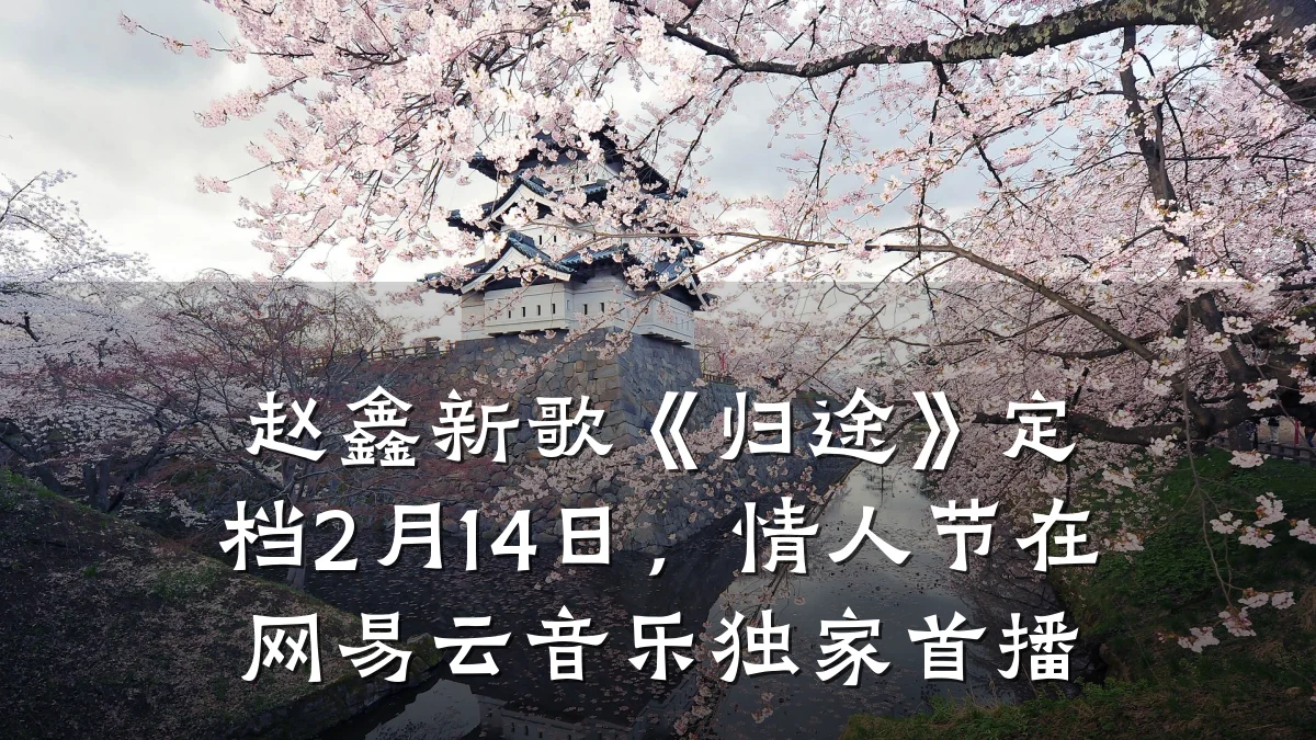 赵鑫新歌《归途》定档2月14日,情人节在网易云音乐独家首播