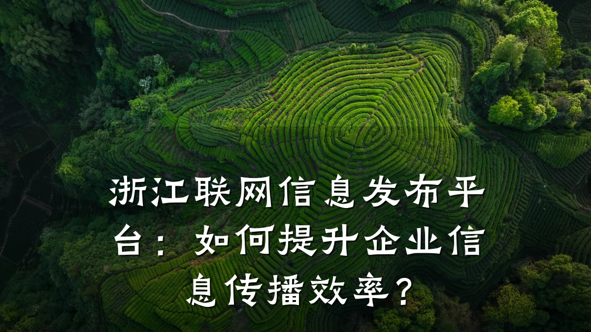 浙江联网信息发布平台:如何提升企业信息传播效率?