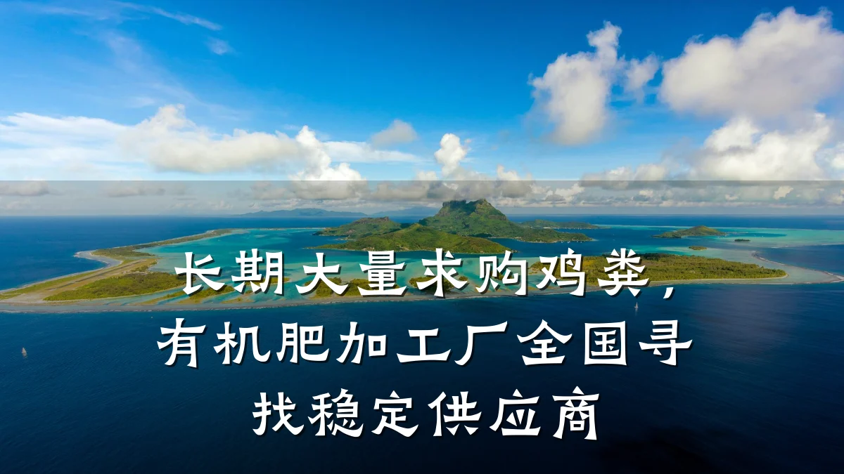 长期大量求购鸡粪,有机肥加工厂全国寻找稳定供应商