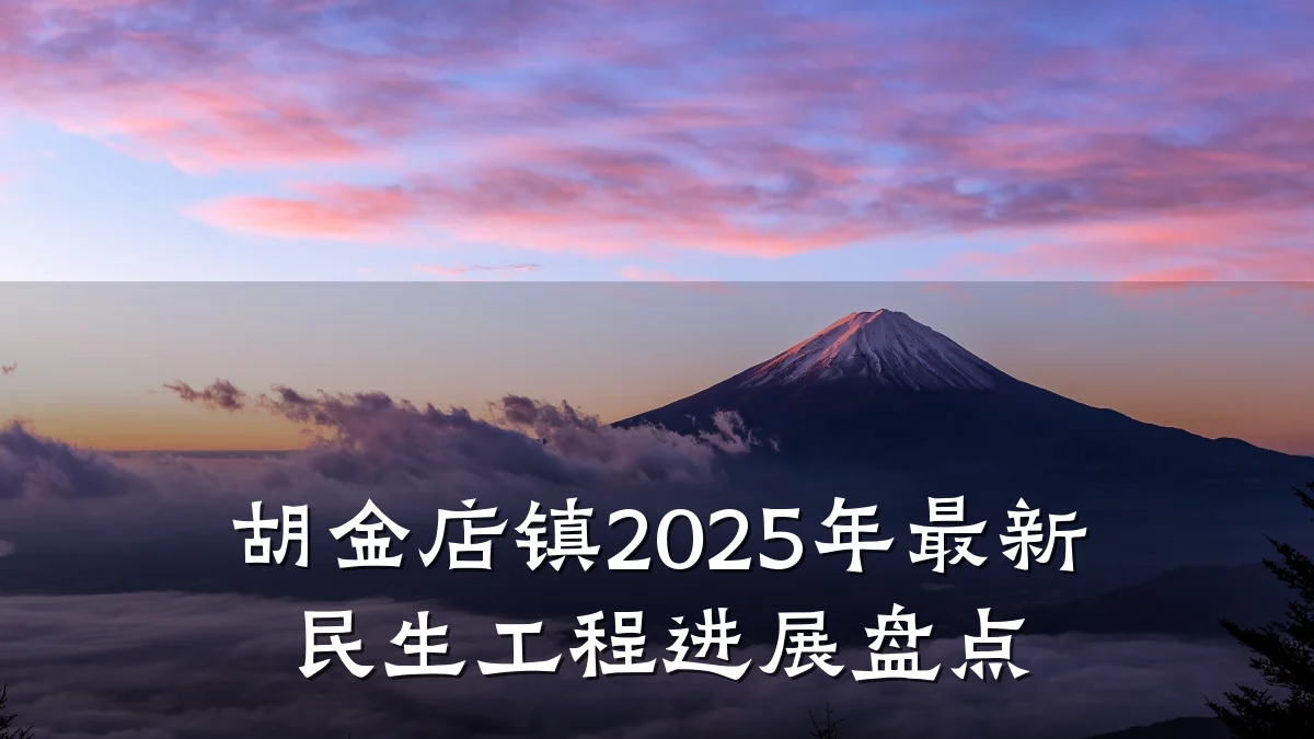 胡金店镇2025年最新民生工程进展盘点