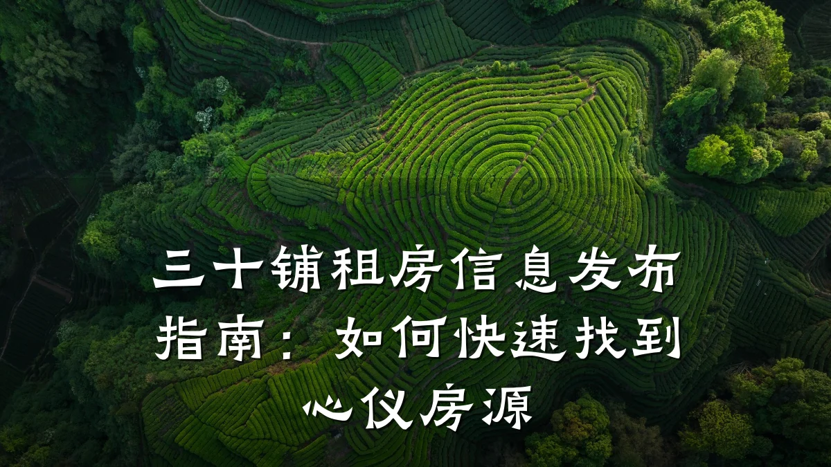 三十铺租房信息发布指南：如何快速找到心仪房源