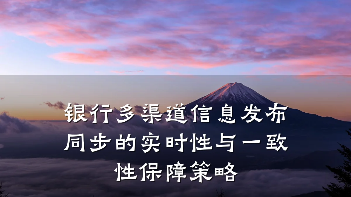 银行多渠道信息发布同步的实时性与一致性保障策略