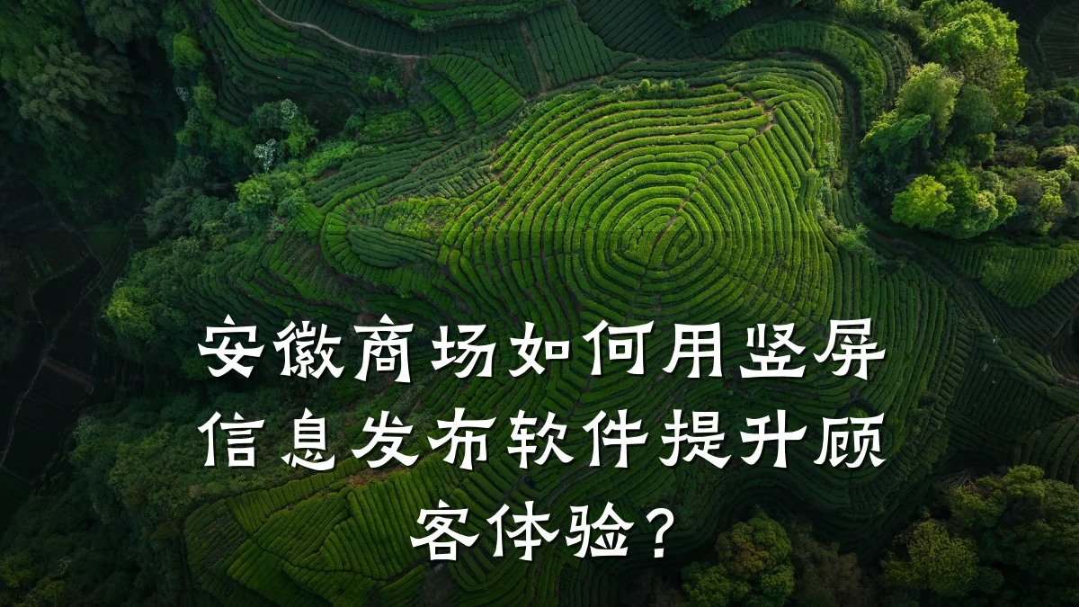 安徽商场如何用竖屏信息发布软件提升顾客体验？
