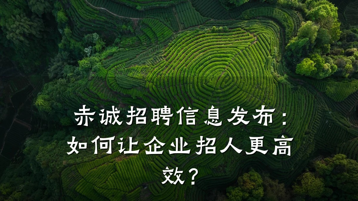 赤诚招聘信息发布:如何让企业招人更高效?