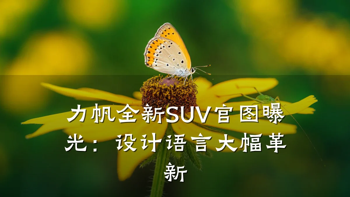 力帆全新SUV官图曝光:设计语言大幅革新