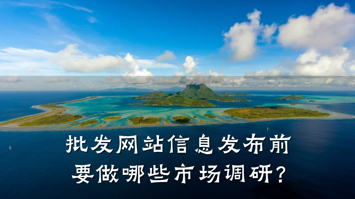 批发网站信息发布前要做哪些市场调研?