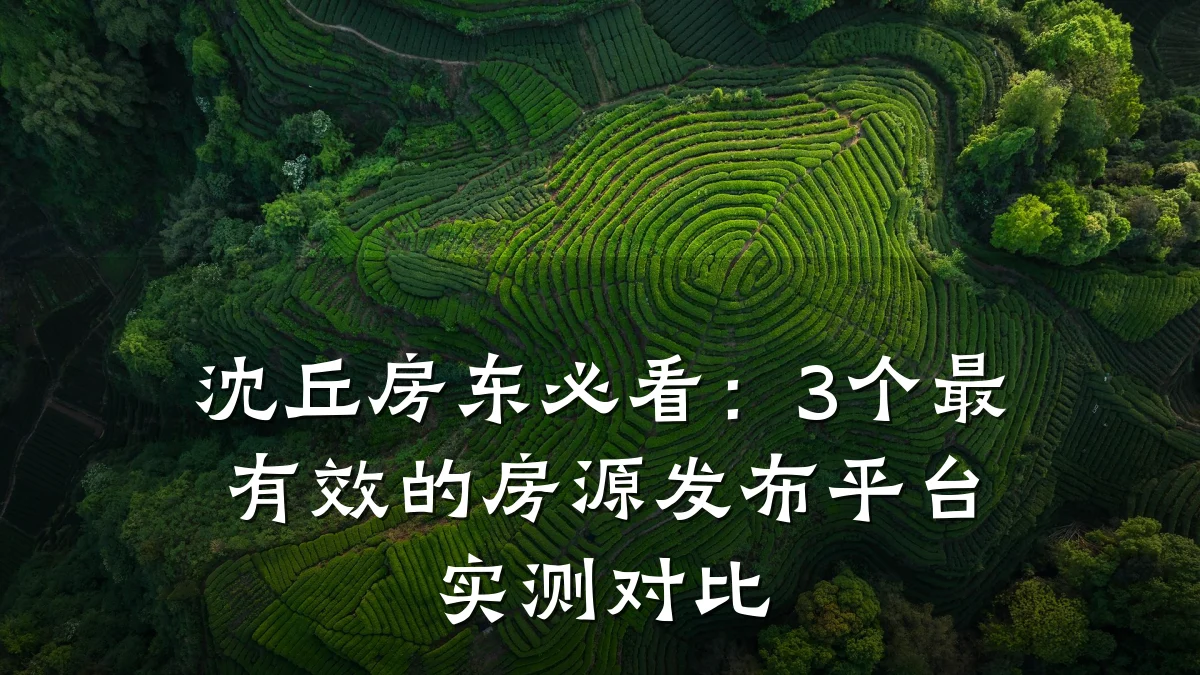 沈丘房东必看:3个最有效的房源发布平台实测对比