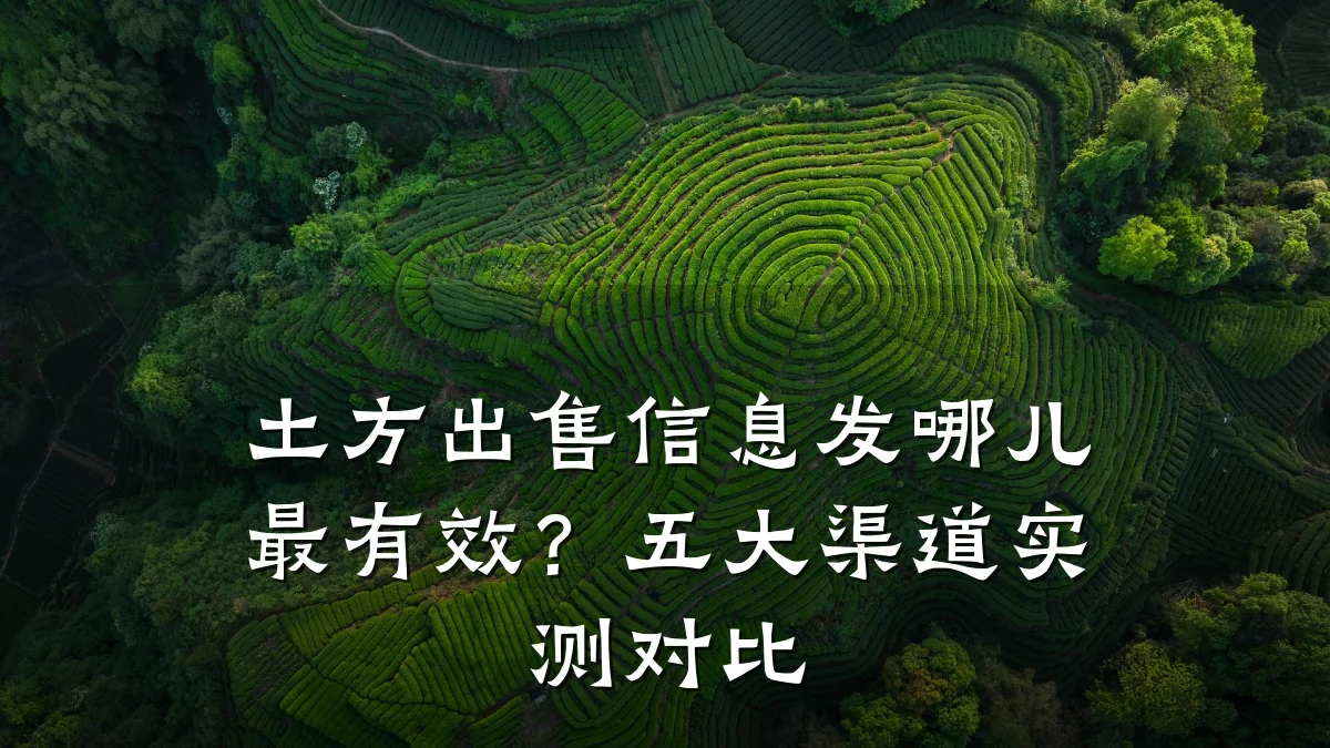 土方出售信息发哪儿最有效?五大渠道实测对比